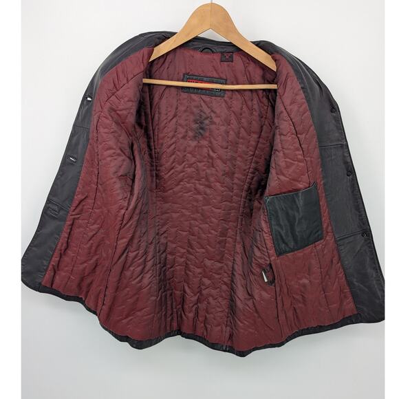 Vintage Nicole Miller Women's Black Genuine Leather Jacket Size Medium M - Picture 3 of 6